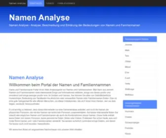 Namenanalyse.com(Namen Analyse) Screenshot