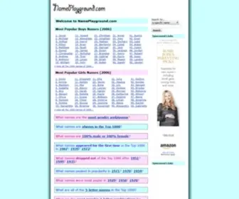 Nameplayground.com(The playground of first names) Screenshot