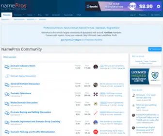Namepros.com(The World's #1 Domain Community) Screenshot