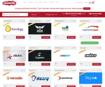 Namerific.com(Company & Domain names) Screenshot
