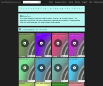 Nameringtonewithmusic.com(Create & Download Name Ringtone with MP3 Ringtone Maker) Screenshot