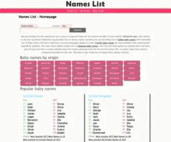 Nameslist.org(Names List) Screenshot