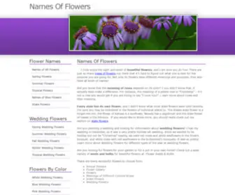 Namesofflowers.net(Names of Flowers) Screenshot