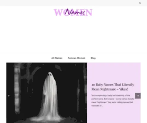 Namesofwomen.org(Names of Women) Screenshot
