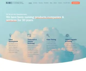 Namestormers.com(Company, Product & Service Naming Agency) Screenshot