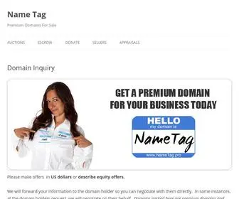 NametagDomains.com(Name Tag) Screenshot