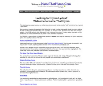 Namethathymn.com(Hymn Lyrics Search at Name That Hymn) Screenshot