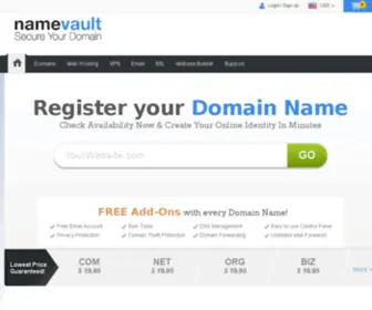 Namevault.com(Supersite) Screenshot