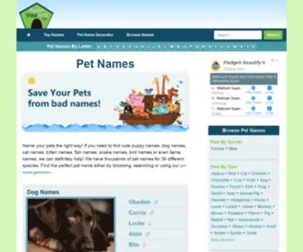 Nameyourpets.com(Pet Names) Screenshot