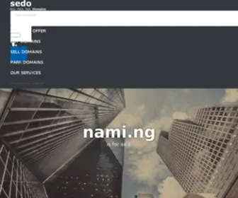 Nami.ng(Cheap domain names) Screenshot