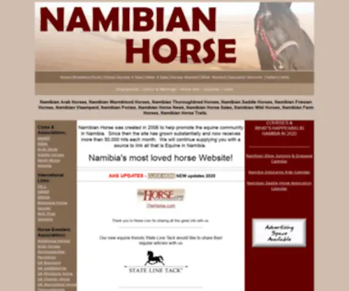 Namibianhorse.com(Namibian Horse) Screenshot