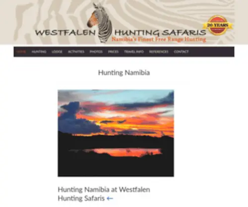 Namibianhuntingsafaris.com(Hunting Namibia) Screenshot