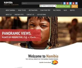 Namibiatourism.com.na(The Namibian Tourism board) Screenshot