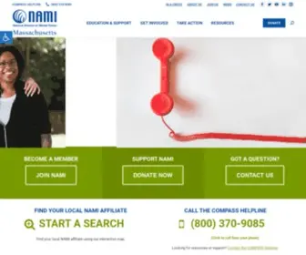 Namimass.org(NAMI Massachusetts) Screenshot