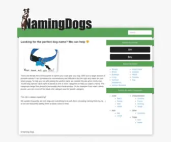 Namingdogs.com(Naming Dogs) Screenshot