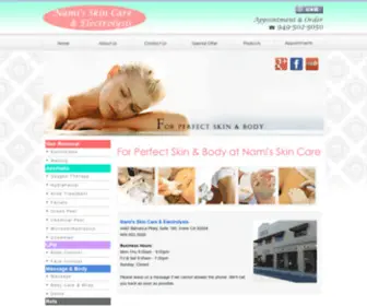 Namiskincare.com(Electrolysis) Screenshot