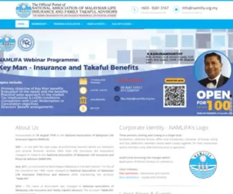 Namlifa.org.my(National Association of Malaysian Life Insurance and Family Takaful Advisors) Screenshot