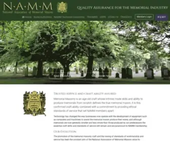 Namm.org.uk(The National Association of Memorial Masons) Screenshot