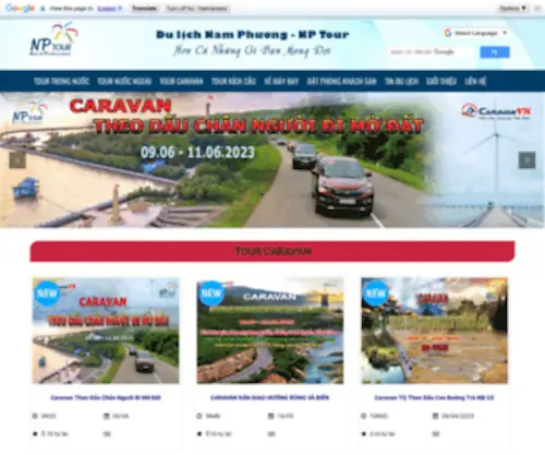 Namphuongtourist.com(Du lịch Nam Phương Caravan & Teambuilding) Screenshot