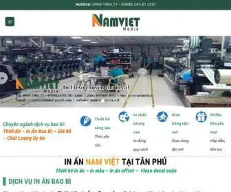 Namvietmedia.net(Công ty in ấn chuyên nghiệp tại TPHCM) Screenshot