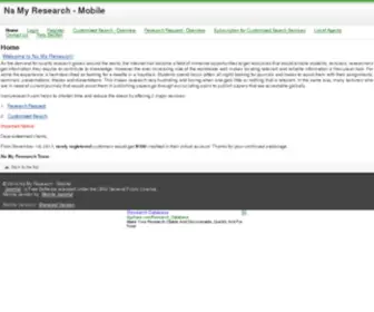 Namyresearch.com(Research Website) Screenshot