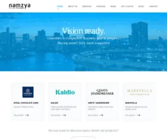 NamZya.com(Namzya is a full naming agency dedicated in finding the perfect name) Screenshot