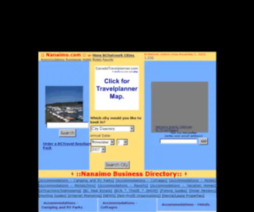 Nanaimo.com(Local Nanaimo Directory for British Columbia Canada including hotels motels lodging and general accommodations and resorts and general tourism turism torism tourizm) Screenshot