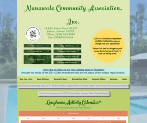 Nanawale.com(NCA, Inc) Screenshot