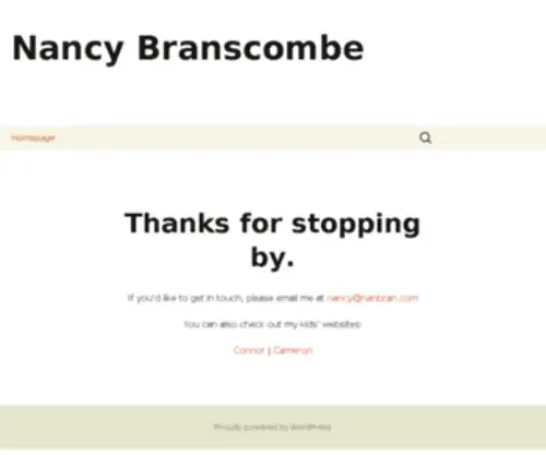 Nanbran.com(Nancy Branscombe) Screenshot