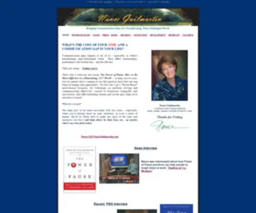 Nanceguilmartin.com(Motivational speaker) Screenshot