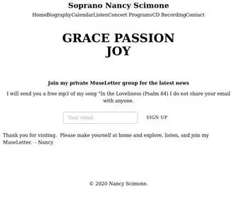 Nancyscimone.com(Soprano) Screenshot