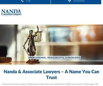 Nanda.ca(Nanda & Associate Lawyers) Screenshot