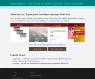 Nandakumar.co.in(Software and Resources) Screenshot