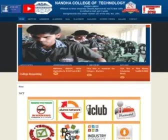 Nandhatech.org(Nandha College of Technology Erode) Screenshot