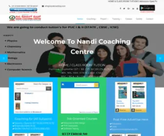 Nandicoaching.com(Nandi Coaching Centre Bangalore) Screenshot