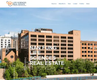 Nanfunglsre.com(Nan Fung Life Sciences Real Estate) Screenshot