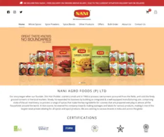Nanispices.com(Nani Spices) Screenshot