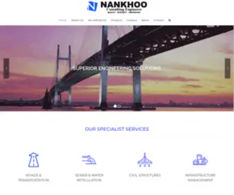 Nankhoo.co.za(Continually Striving To Provide Superior Engineering Solutions To Society) Screenshot