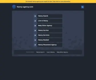 Nanny-Agency.com(Nanny Agency Search For Nannies &amp; Au pair Nanny Jobs Service) Screenshot