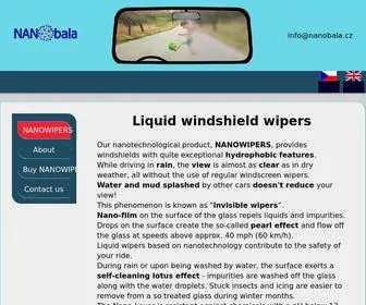 Nano-Wiper.com(Liquid wipers based on nanotechnology) Screenshot