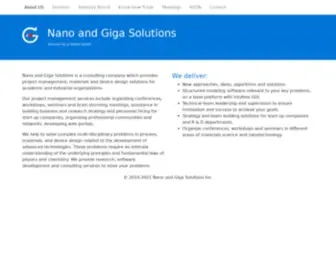 Nanoandgiga.com(Nano and Giga Solutions Inc) Screenshot