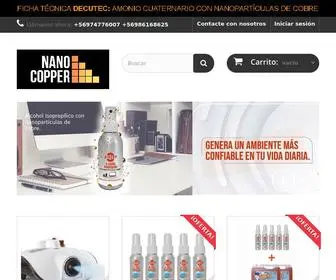 Nanocopper.cl(Productos innovadores con cobre) Screenshot