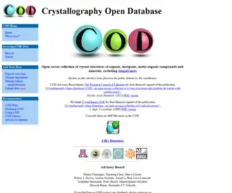 Nanocrystallography.org(Crystallography Open Database) Screenshot