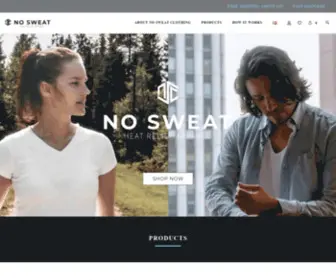 Nanodri.com(Sweat proof shirts for everyday use) Screenshot