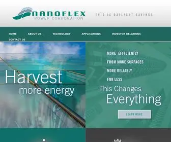 Nanoflexpower.com(NanoFlex Power Corporation) Screenshot