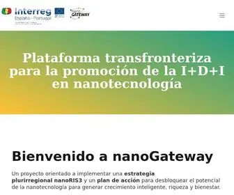 Nanogateway.eu(Plataforma transfronteriza para la promoción de la I) Screenshot