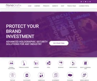 Nanografix.com(Holographic Security company) Screenshot