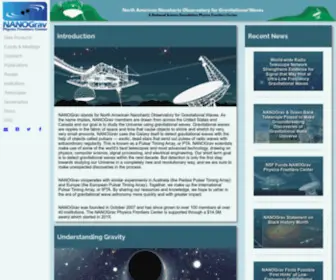 Nanograv.org(North American Nanohertz Observatory for Gravitational Waves) Screenshot