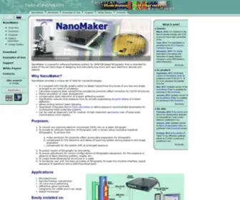 Nanomaker.com(NanoMaker Pattern Generation System for SEM and FIB Direct Write Lithography) Screenshot