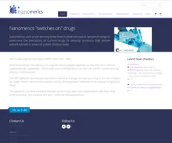 Nanomerics.com(Pharmaceutical Research and Development) Screenshot